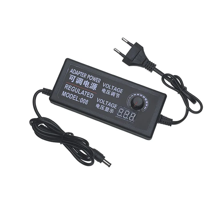3-12V 5A 60W AC/DC Adapter Switching Power Supply Regulated Adjustable Power Adapter Display