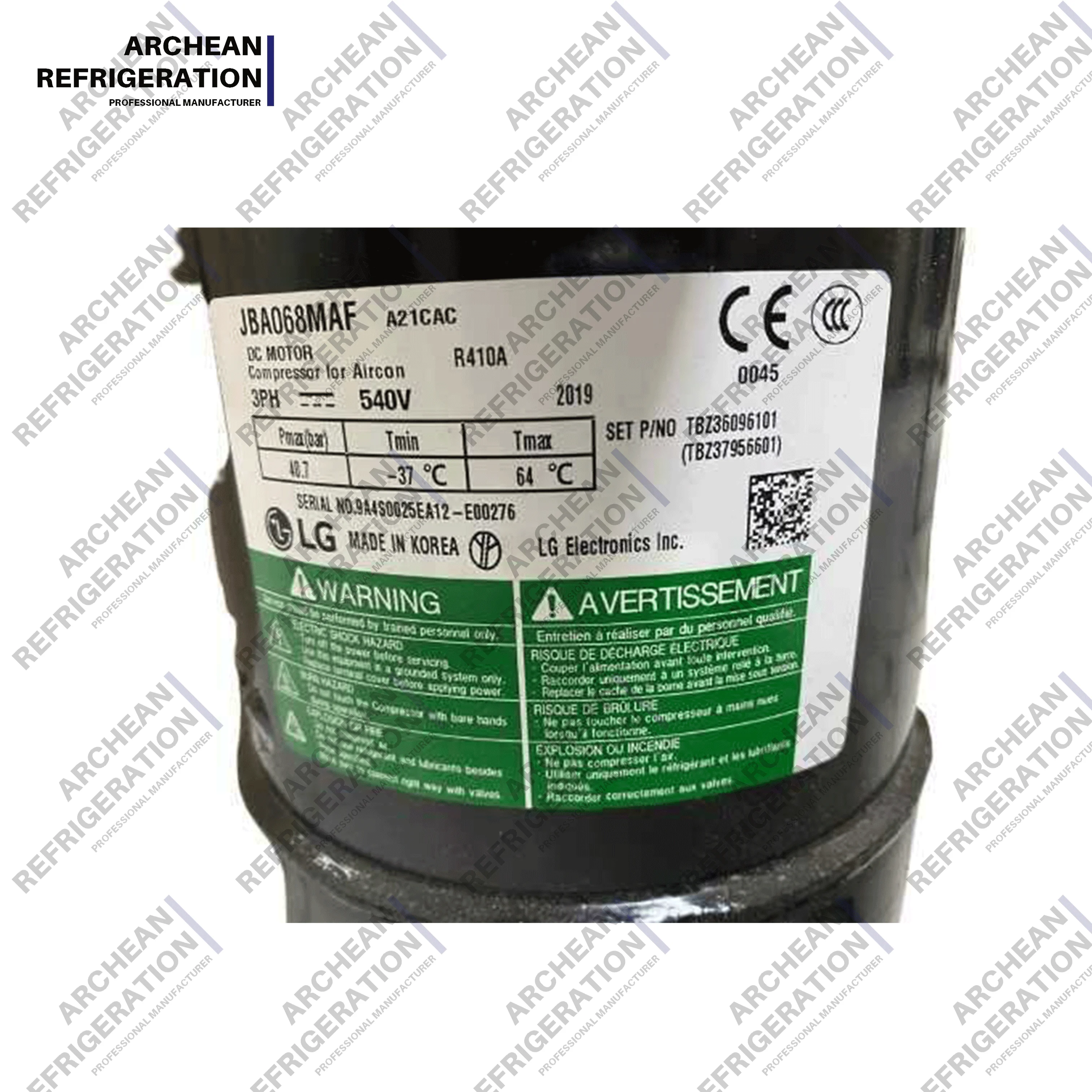 Компрессор LG SR061SA 1PH с 3 л.с. новый герметичный 208-230 В 60 Гц