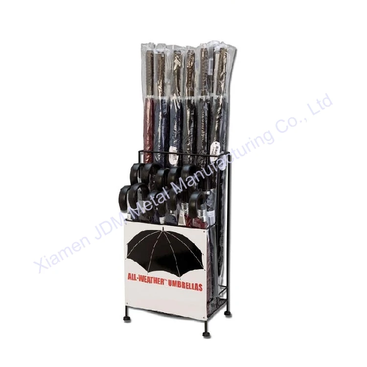 custom made Retail Display Steel Hotel Umbrella Stand Commercial Rack With Wheels