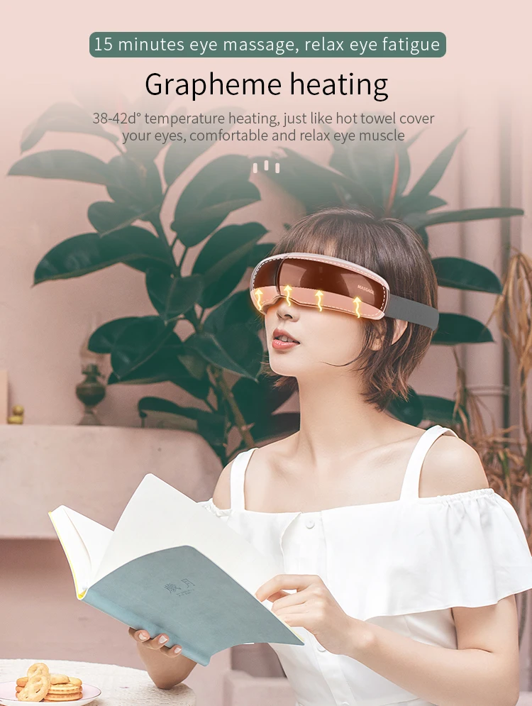 New Product 2024 3D Visualization Eye Care Massager Rechargeable Wireless Eye Massager Smart Foldable