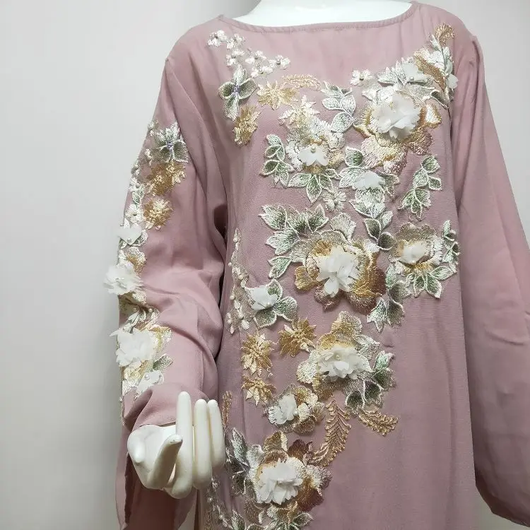  Dubai Wholesale Islamic Fashion Embroidery Clothing Muslim Abaya Dresses For Women
