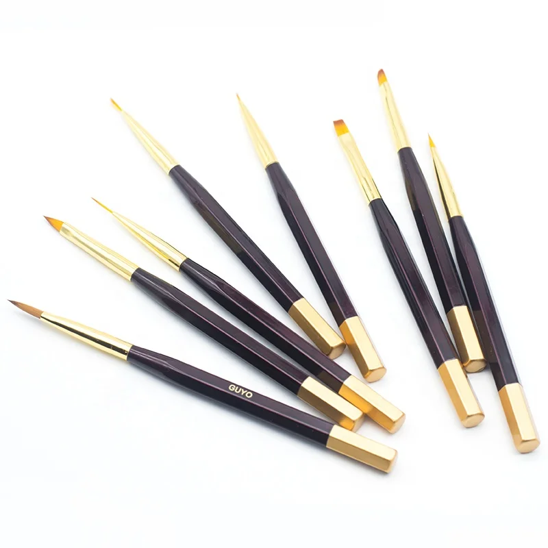 2022  Professional Detail Painting Pen Kit Wooden Nail Art Brushes  Set