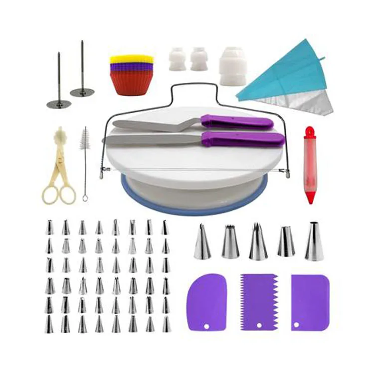 Hot Selling Products In Stock New 106-Piece Set Cake Turntable Set Baking Tool Decorating Nozzle Cake Mold Wholesale