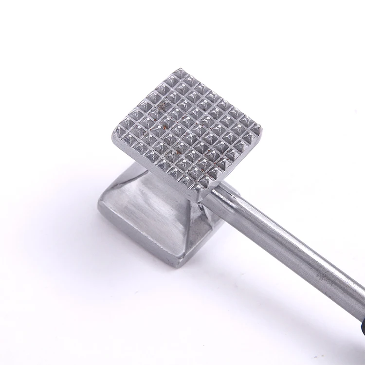 Dual Sided Kitchen Meat Tenderizer Hammer Heavy Duty Alloy Beef Mallet For Breakfast Cooking