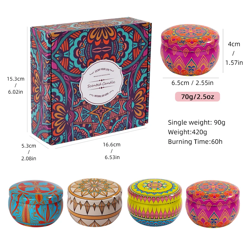 Wholesale Luxury Candle Set Custom Label Packaging Natural Scented Soy Wax Candles Aroma Wedding Gift Set