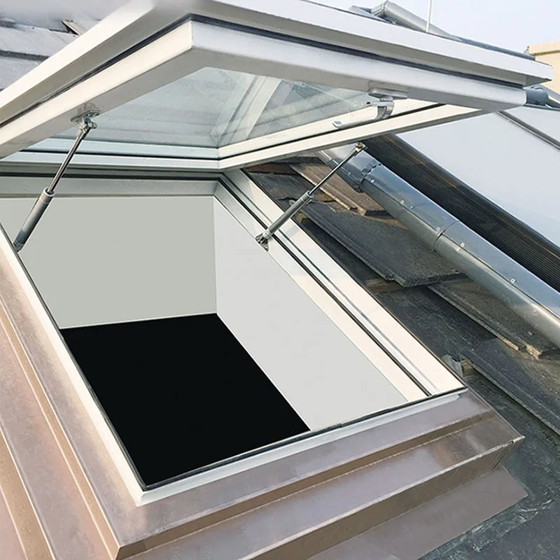 Modern Large Automatic Warehouse Skylight Top Hung Loft Window Sliding Folding Open Styles Huge Design Villas Campers Louver