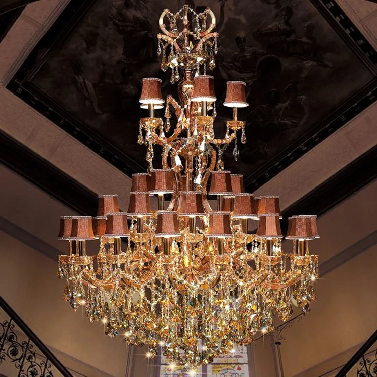 Amber Crystal Light Cristal Light Cognac Crystal Modern Pendant Light Maria Theresa Chandelier Restaurant Chandelier CZ6009/12
