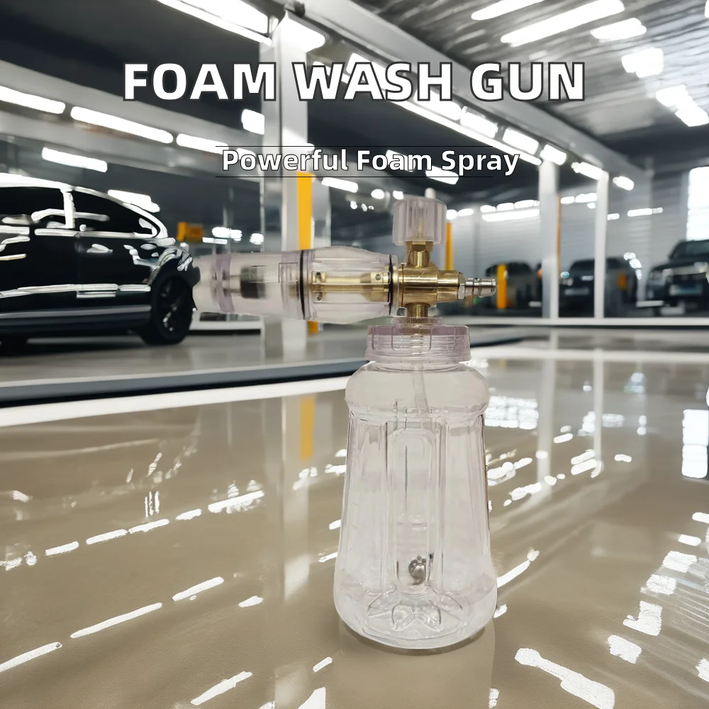 High Quality Quick Connect Adjustable Nozzle Foam Gun Pressure Washer Car Wash Sprayer 1L Bottle Cleaning Industries