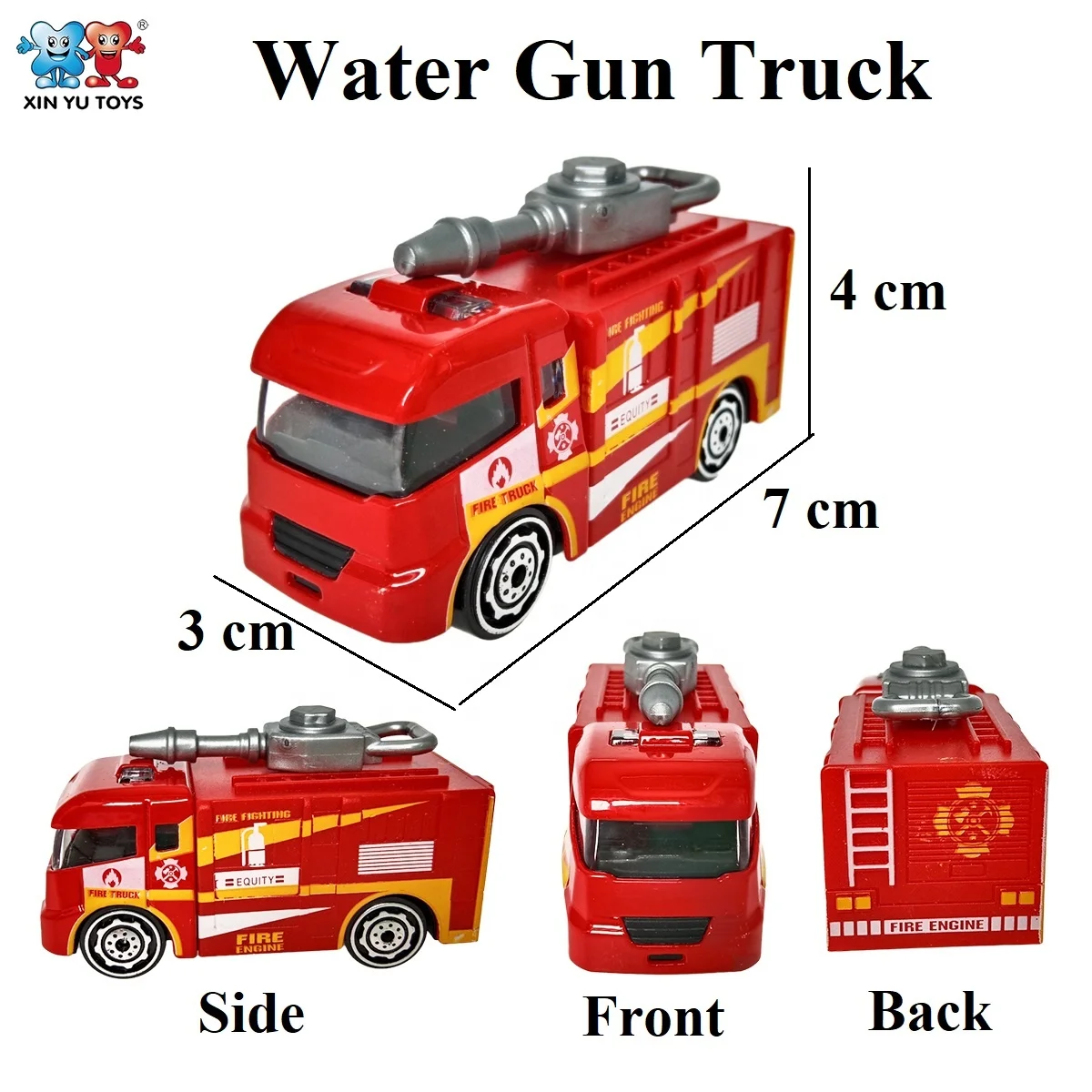 XINYU Construction Toys Vehicles Fire Fighting Truck Truck for Children Diecast Metal Cars