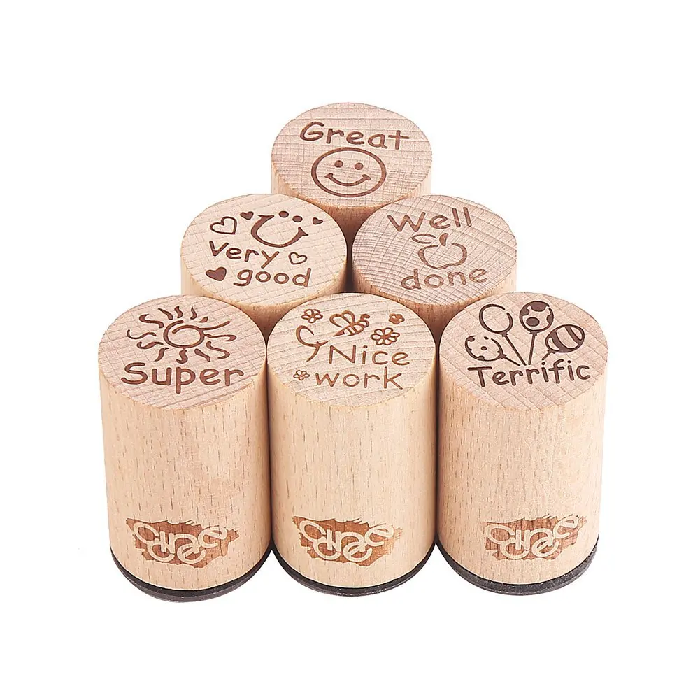 Деревянный Детский штамп с логотипом на заказ, новый дизайн