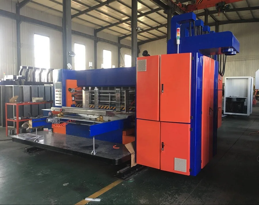 Full automatic corrugated carton box flexo printer slotter die cutter machine