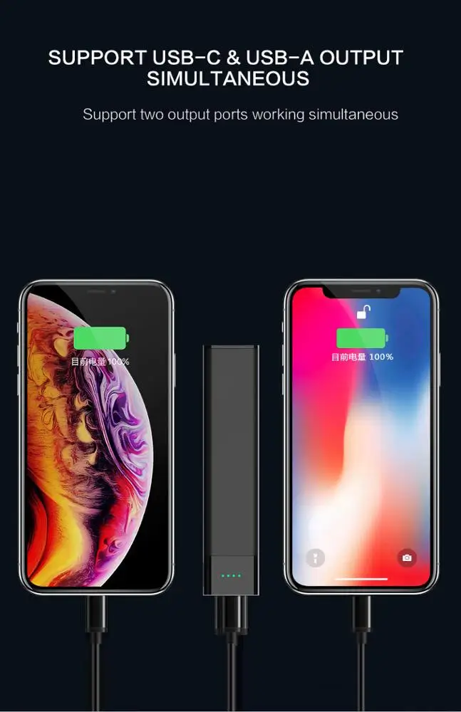 PPS 5000 mah mobile Power bank PD 18W Aluminium usb chargers usb-c portable battery for iphone 11 pro max free shippings items