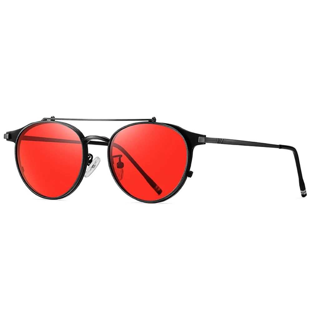 Retro Classic Polarized High Def PC Frame Sunglasses Women Men UV400 Custom logo Sun Glasses Round Metal Sunglasses