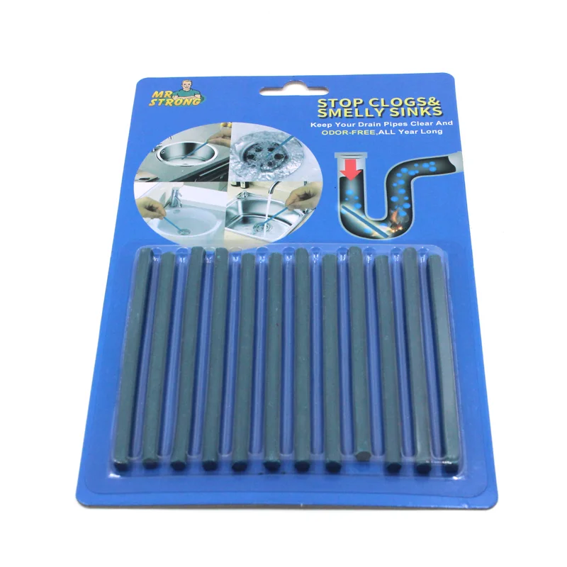 Drain cleaning and sanitation pipes sticks drain away cleaner