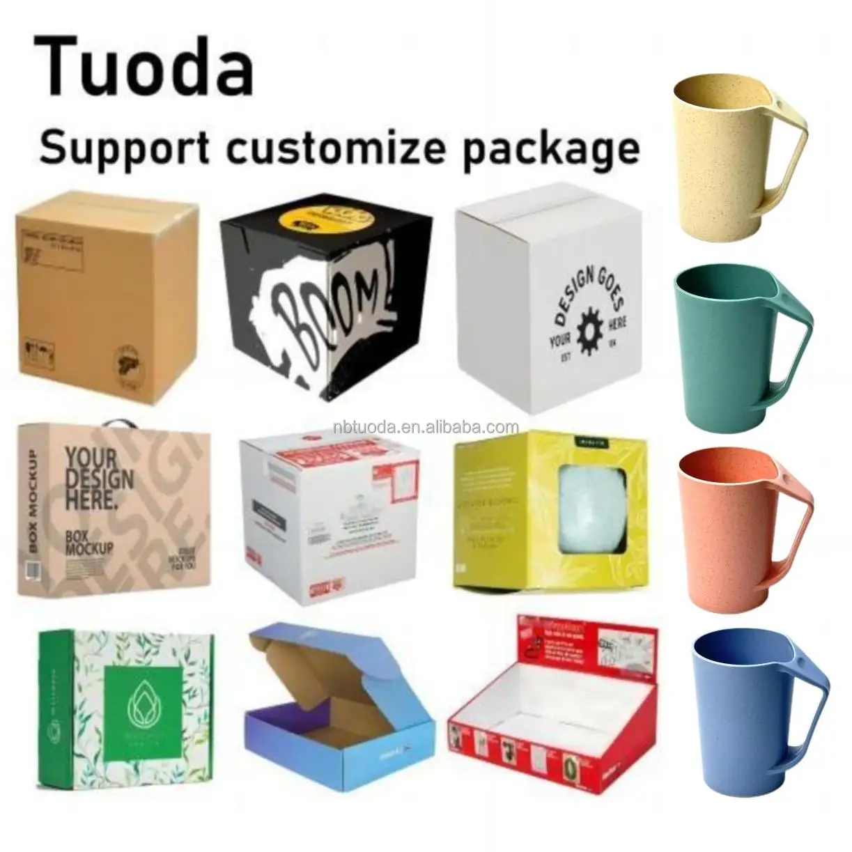 TD1 Factory Custom Logo Coffee Mug Manufacturer Black Coffee Mugs in Bulk