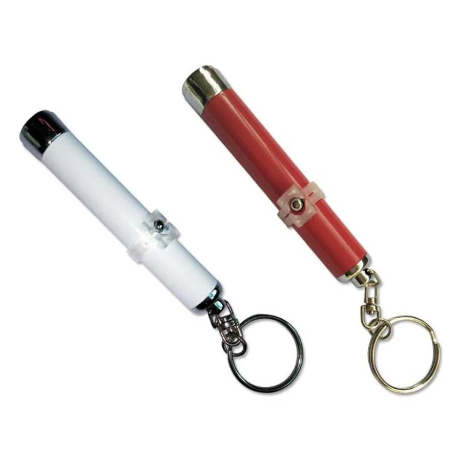 Colorful Aluminum Flashinglight LED Keychain With Projector Logo