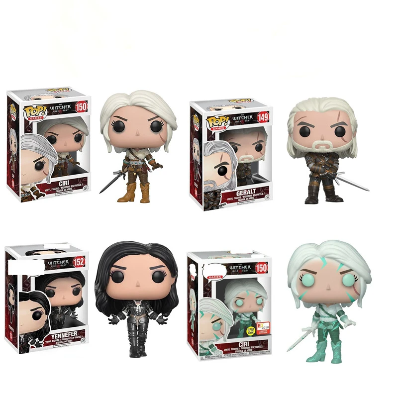Funko Pop  The Witcher 3 Wild Hunt Geralt 149#Celie 150# Vinyl Figurine Dolls Action Figure Collection Cute Model Toys