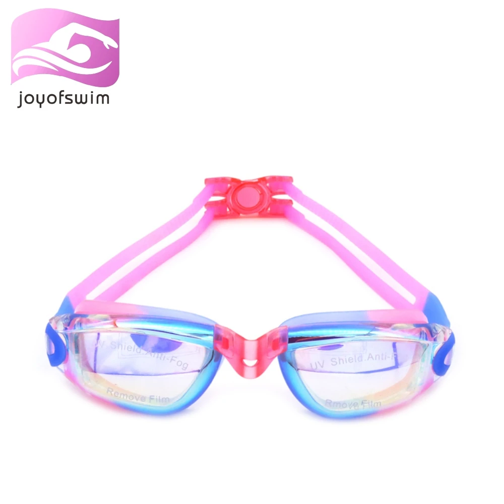 Child Funny Rainbow Color kids googles swimming goggles Anti Fog Mirrored Coating Kids Sports swimming Swim glasses