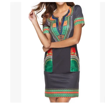 Modern short white african shirt dress dashiki dress