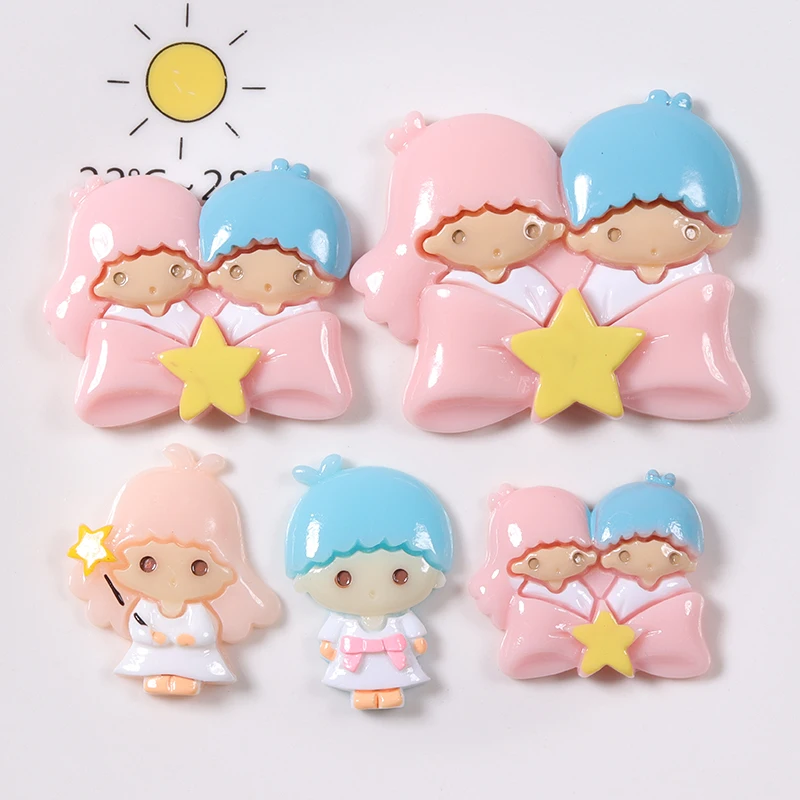 Bulk Flat-back Resin Charms Kawaii Baby Boy Girl Resin Accessories for Mobile Phone Shell Decoration