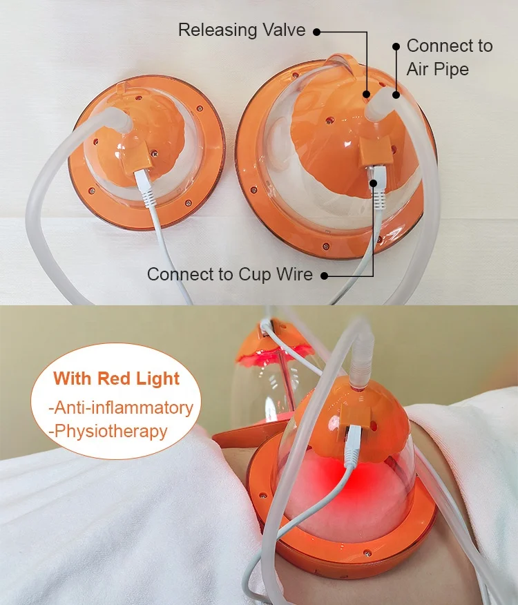 Infrared Meridian Brush Pressotherapy Therapy Big Nipple Suction Buttocks Breast Enhancement Machine