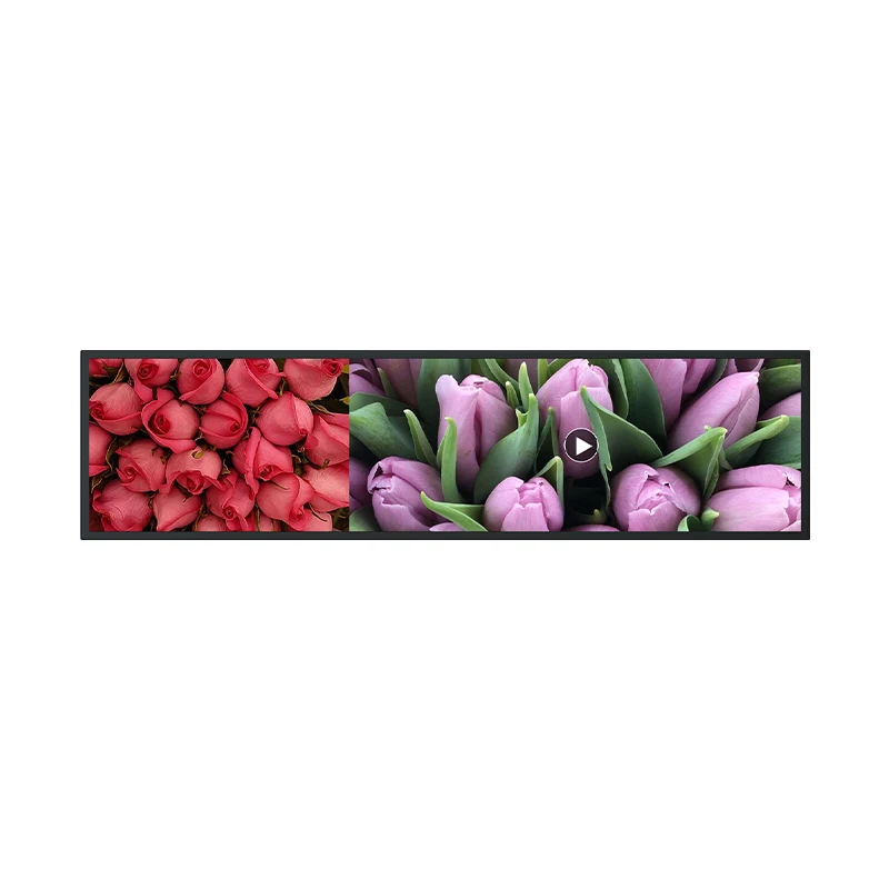 Can be customized 28 inch shelf edge stretch LCD advertising screenStretch bar digital signage display products