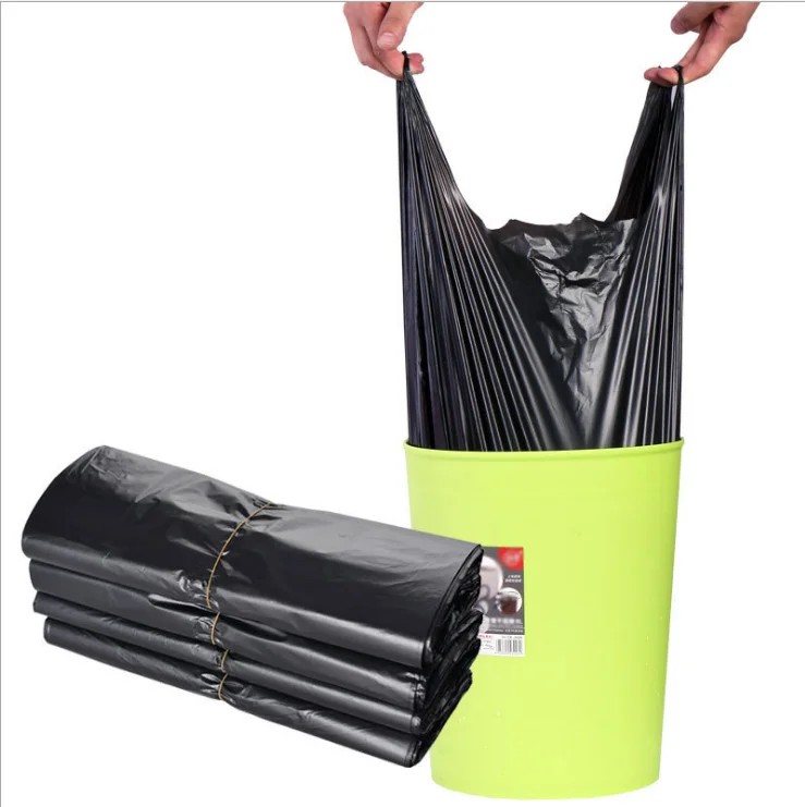 Heavy Duty Recycled Large Portable Polyethylene Black Rubbish Bag Refuse Sacks Hdpe Plastic Garbage Bags