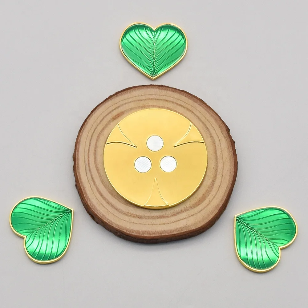 Magnetic suction badge metal pins transparent leaf custom soft enamel lapel pin