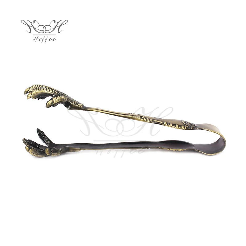 Luxury Zinc Alloy Eagle Claw Ice Tong Bartender Tools Cocktail Ice Cube Tongs Bar Accessories Sugar Serving Tongs