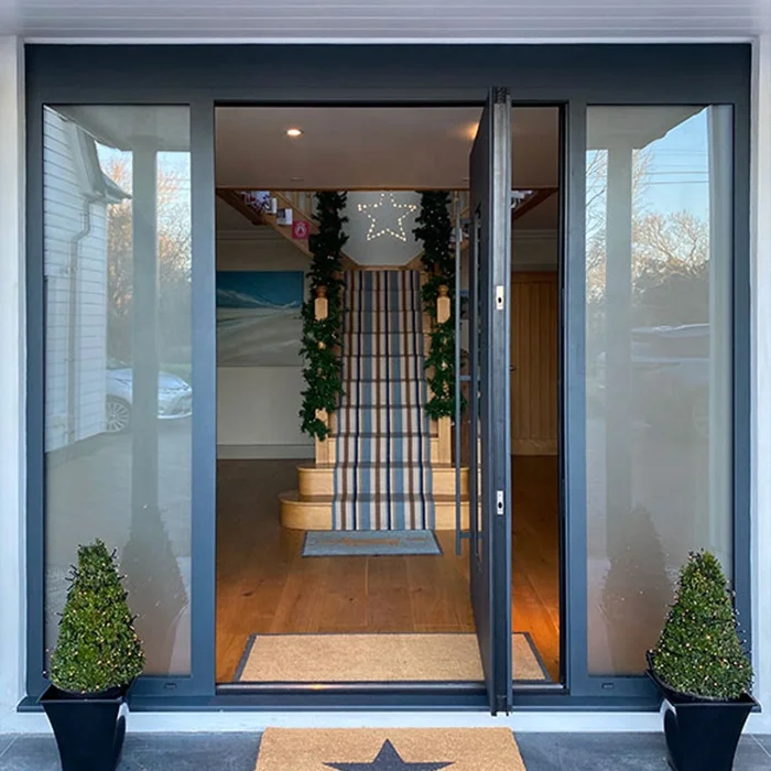 Glass Security Entrance Exterior Wooden Front Aluminum Doors Entry Door Pivots Pivot Hinge Glass Pivot Door Modern