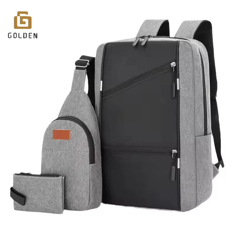 Golden Luxury Large Capacity Fashion Laptop Backpack Ultra Slim Laptop Backpack Waterproof 18 Inch Backpacks For Laptops Logo