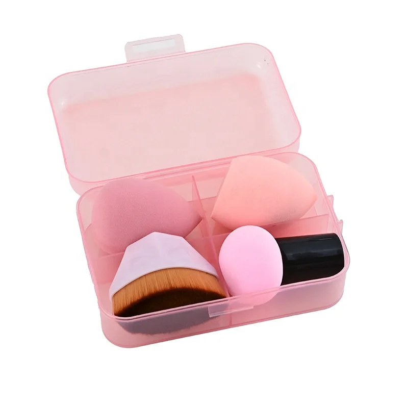 Latex-free Blender Sponge Set Beauty Magic Box Kit with Blenders Powder Brush Makeup Tab Pad Makeup Application Makeup Puff