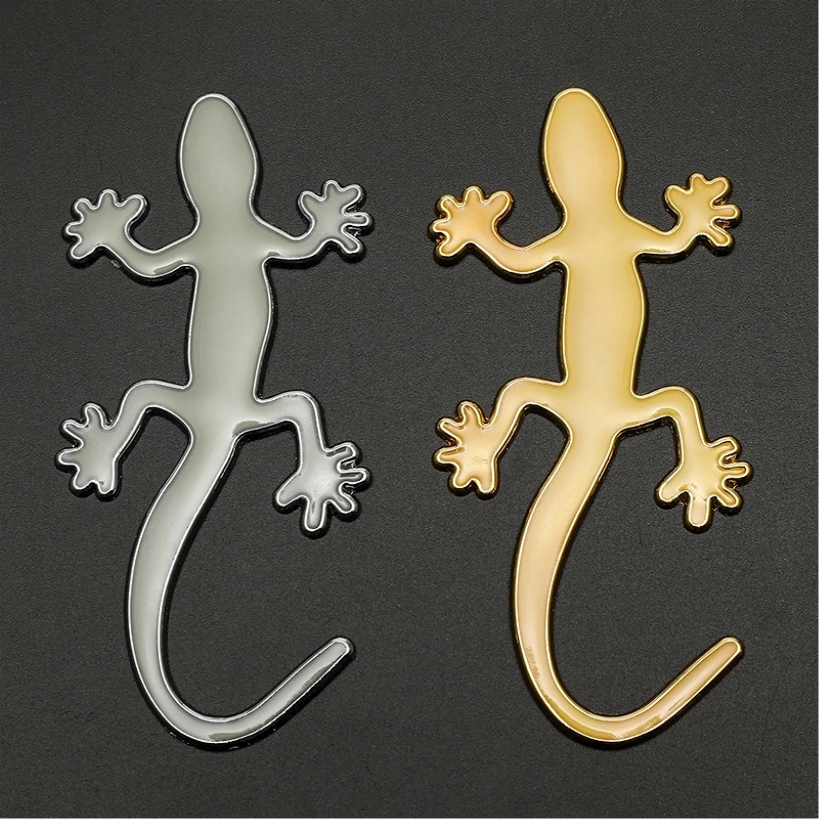 Fluorescent Gecko Lizard 3D Car Sticker Decal Waterproof Reflective Stickers Car Styling Metal Chrome Badge Luminous Gecko