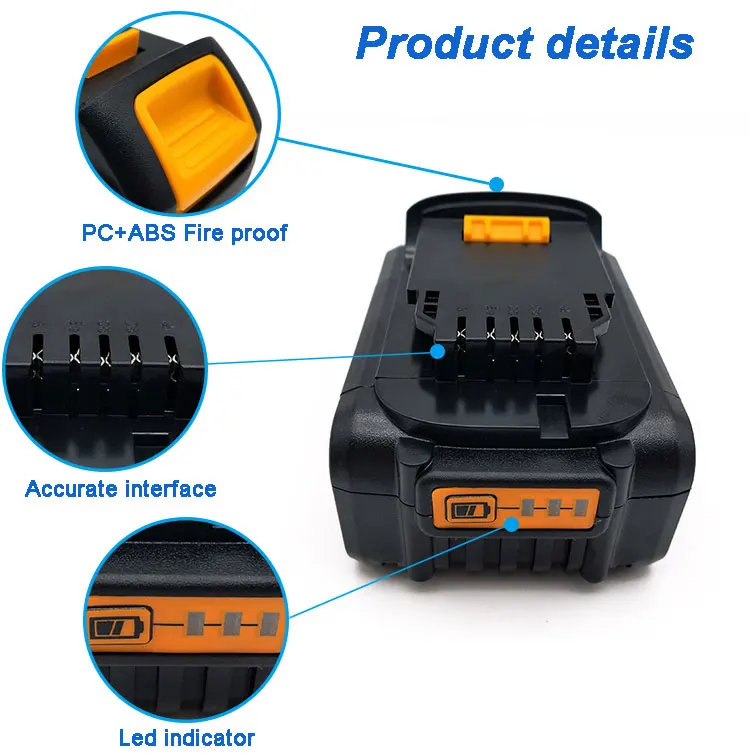 20V 18V replacement lithium battery for dewalts 20v power tool DCB200 DCB204 DCB205 DCB206 DCB180 DCB182 DCB183