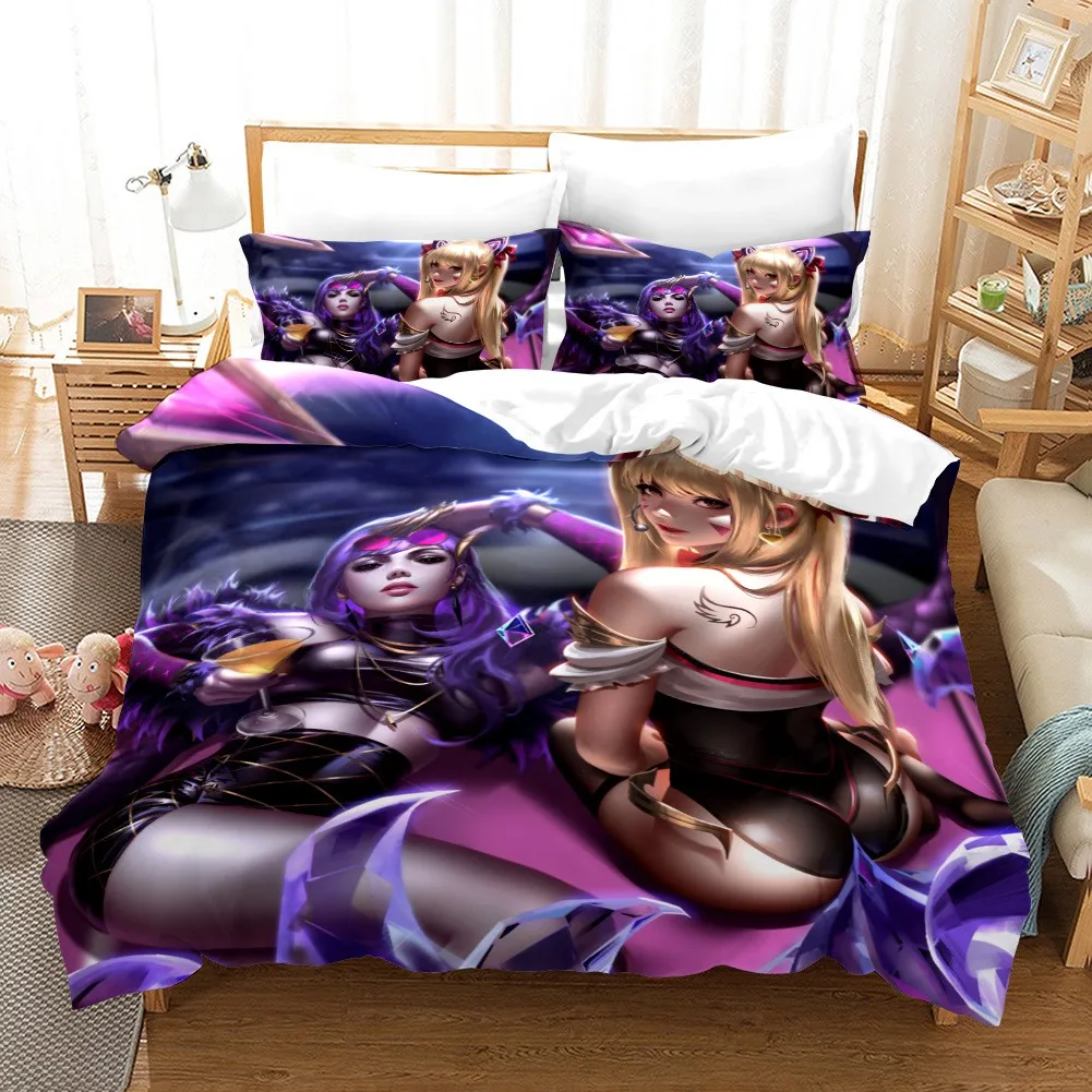 Wholesale cheap custom anime animated movie characters 100% cotton bedsheet set digital printed duvet cover