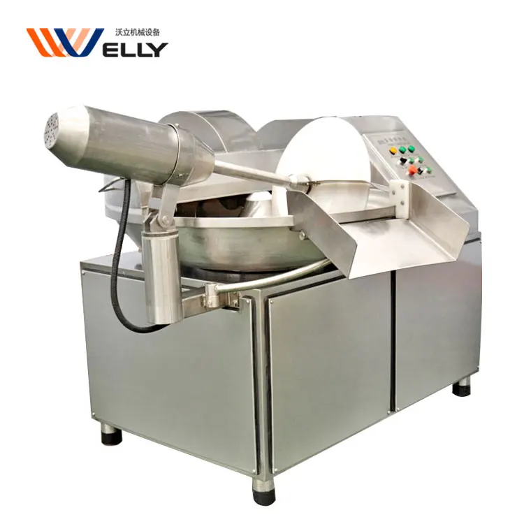 Two Knives Speed  200L Meat Emulsifier Bowl Cutter Machine 6 Blades Small Sausage Bowl Meat Cutter Machine Mini Meat Chopper
