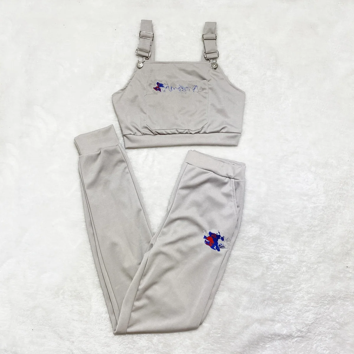 Новый трендовый дизайнерский брендовый комплект боди без рукавов с длинными брюками женская одежда