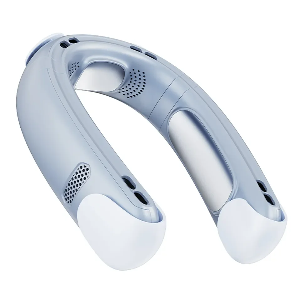 2023 New Portable Rechargeable Neck Fan Air Conditioner Hanging Cooling Fan USB Semiconductor Chip Cooling Fan For Summer