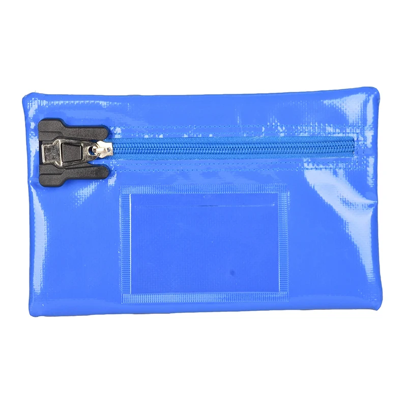 2024 Custom Logo Security Bank Bags with Zipper and Seal Lock Waterproof Lockable Pouch Lockable Cash Bag for Bank Deposits