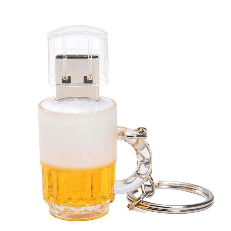 plastic special beer mug model usb 2.0 flash drive pendrive 8gb 16gb 32gb 64GB memory stick pen drive USB thumb drive