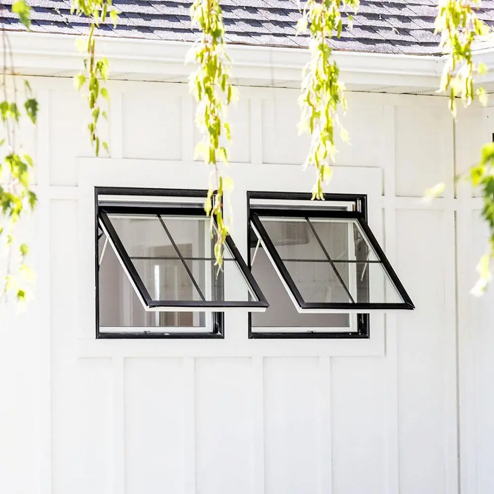 Double Glazed Insulated Aluminium Crank Awning windows Impact Window Energy Efficiency Aluminum Window