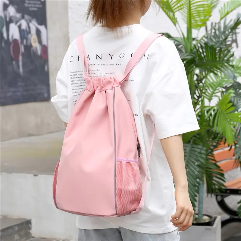 Custom Logo Bags  Polyester Drawstring 210D Sports Backpack Promotional Bag Custom printing colors Drawstring Bags Waterproof