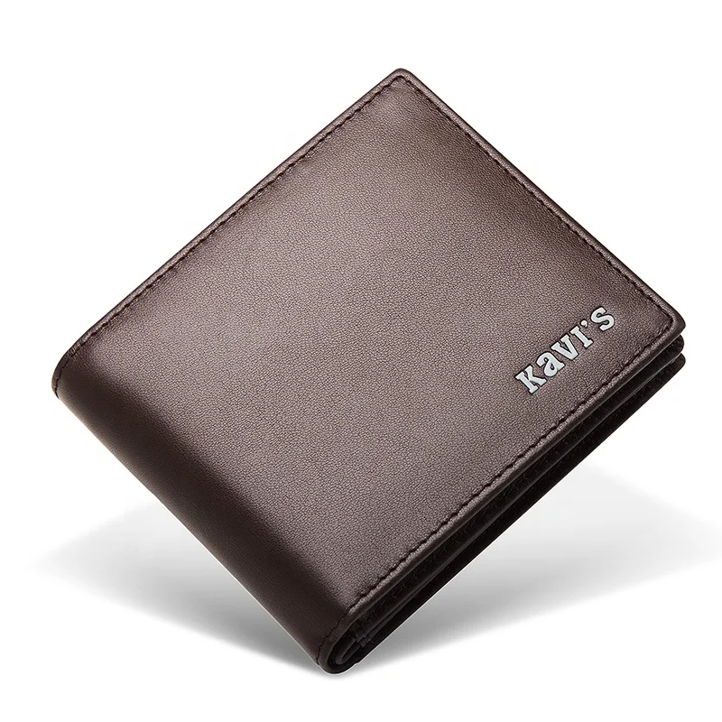 
High Quality Custom wholesale Credit Card Holder wallet men genuine leather wallet with emboss logo 