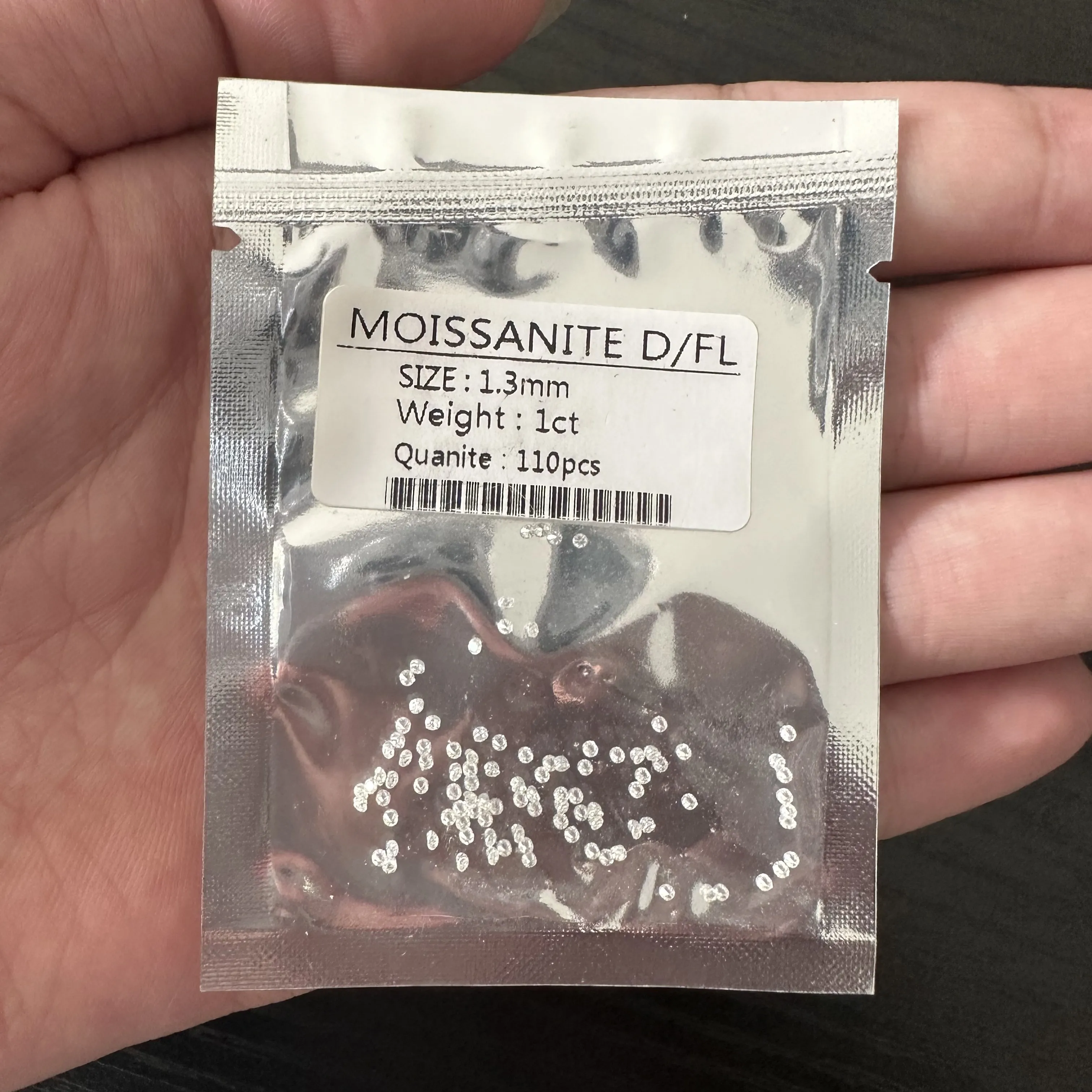 High Quality Custom 0.8-2.9mm Carat Price Perfect Round D color VVS Loose Melee Moissanite Diamond