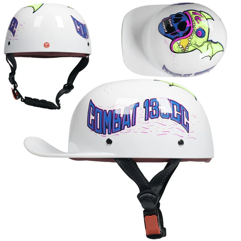 Motorcycle Helmet Electric Vehicle Helmet Baseball Cap Motorcycle Helmet With Decal