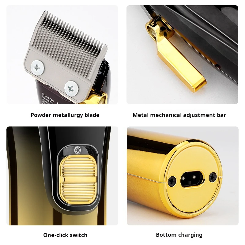 Cross-border new arrival hair clipper professional electric oil head scissors carving trim cordless telephone and base suit