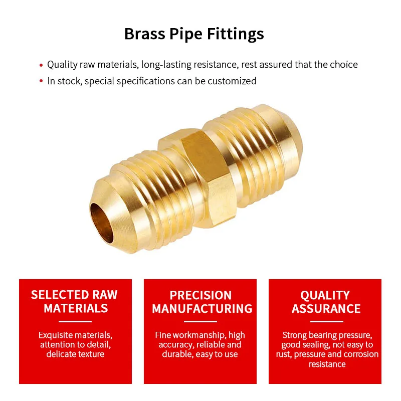 Factory Wholesale 3/8 Inch Male Flare Connector Gas Adapter Quick Connect Brass Flare Fitting Garden Hose Connector