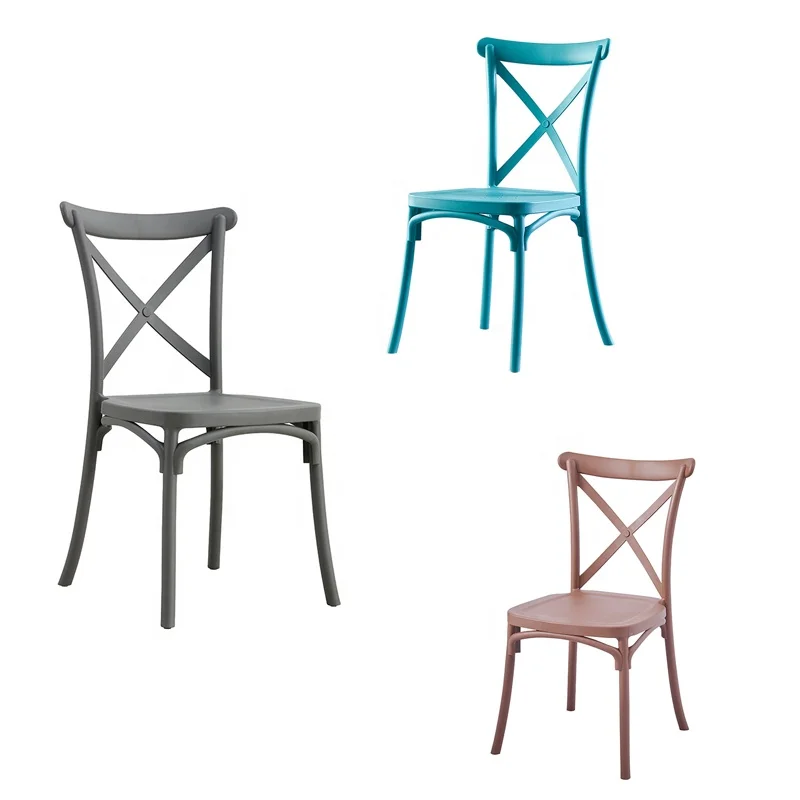 buy furniture from china online cross back chair dining cafe silla stackable pp plastic chair
