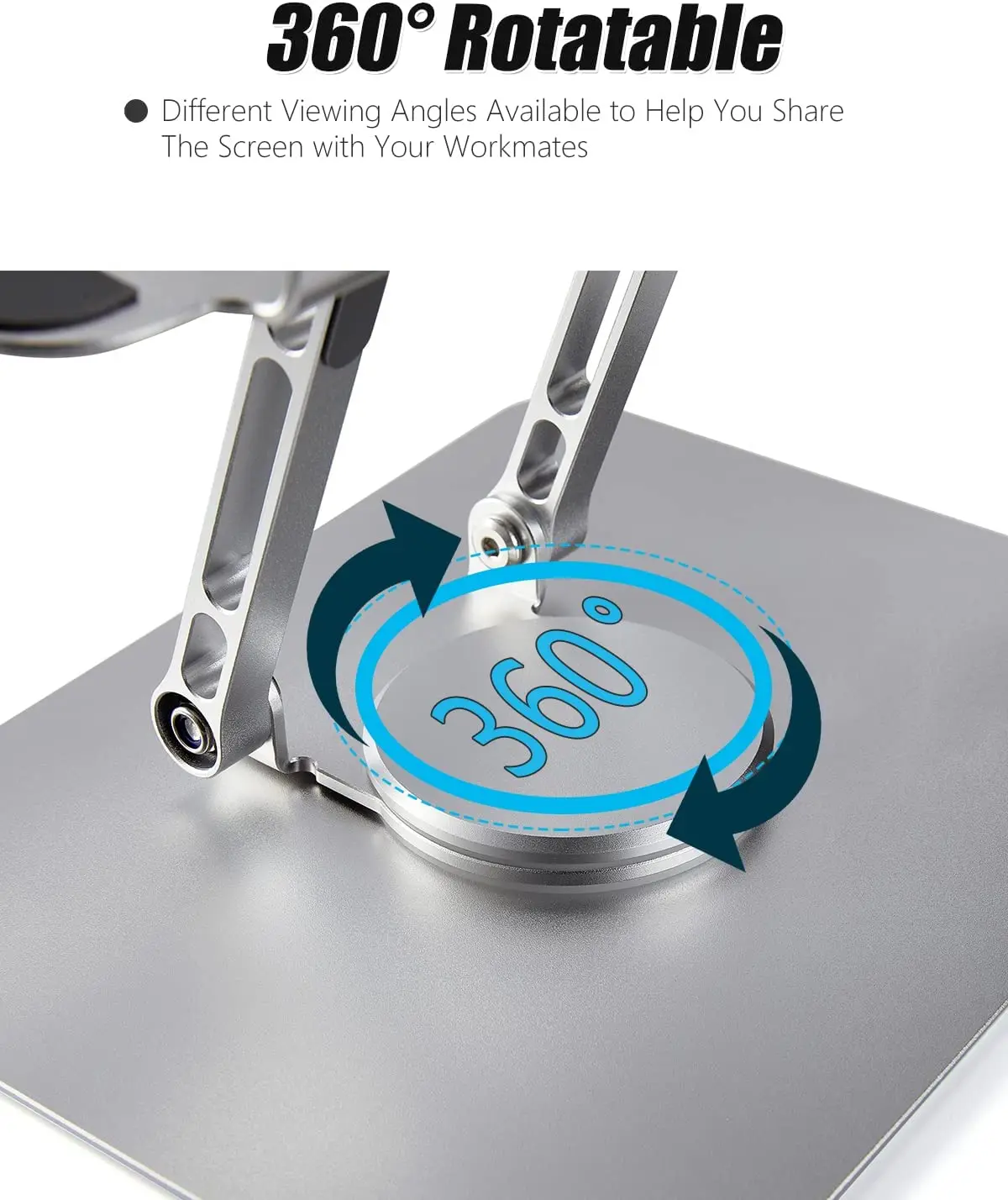 Best Seller Foldable Portable Aluminum Notebook Stand Rotating Base Holder Compatible Suppliers