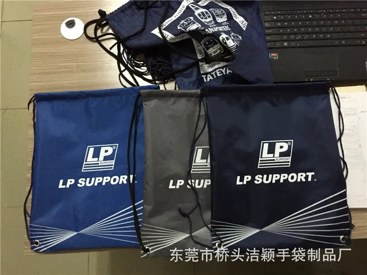 factory custom drawstring backpack/420D polyester drawstring bag